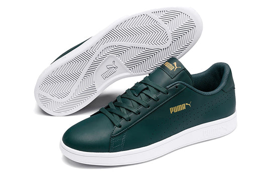 PUMA Smash V2 L Perf Green White 365213 09 KICKS CREW