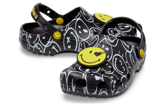 Crocs Classic Smiley World Clogs 'Black White' 207971-0C4