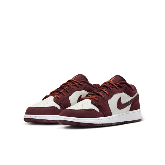 (GS) Air Jordan 1 Low 'Night Maroon' 553560-068 - KICKS CREW