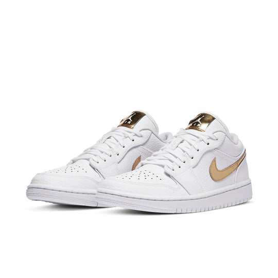 (WMNS) Air Jordan 1 Retro Low 'White Metallic Gold' CZ4776-100