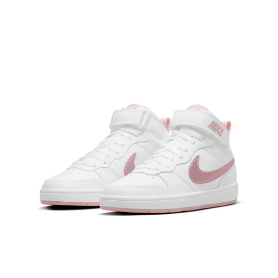 (GS) Nike Court Borough Mid 2 'White Pink Glaze' CD7782-105