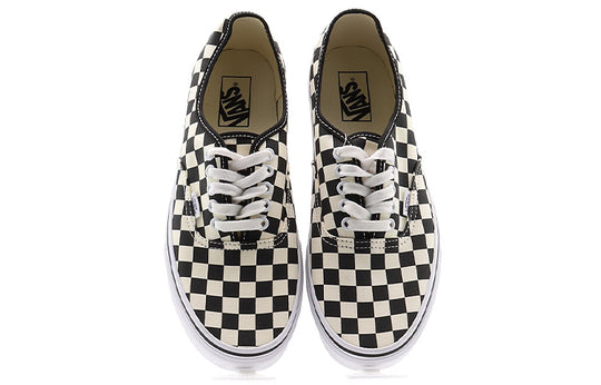 Vans authentic golden coast & black checkered skate clearance shoes