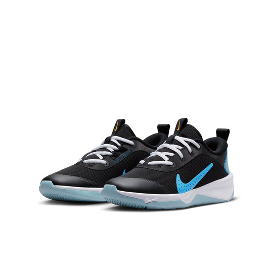 (GS) Nike Omni MultiCourt 'Black Blue Lightning' DM9027-005 - KICKS CREW