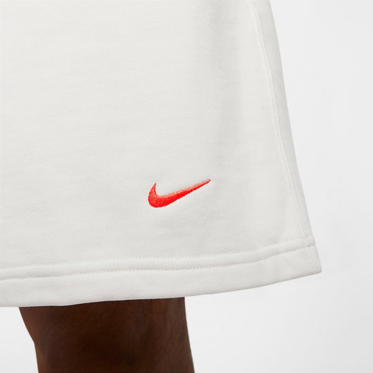 Nike Solo Swoosh French Terry Shorts 'White' DX0818-030 - KICKS CREW