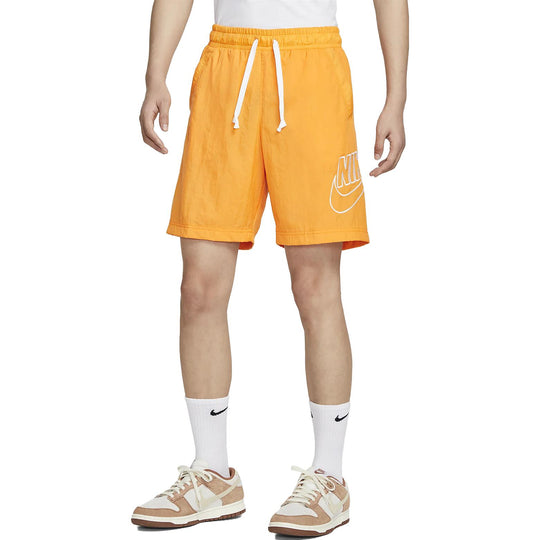 Nike Sportswear Alumni Logo Shorts 'Orange' DB3811-717 - KICKS CREW