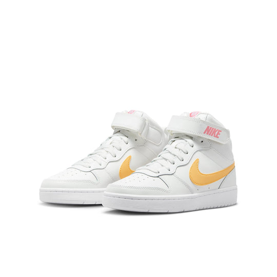 (GS) Nike Court Borough Mid 2 'White Topaz Gold' CD7782-112