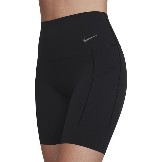 (WMNS) NIKE DRI-FIT UNIVERSA MEDIUM-SUPPORT SHORTS WITH POCKETS 'Black ...