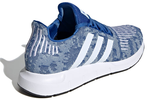 Adidas swift run blue hotsell and white