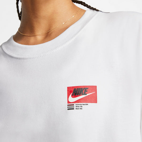 Nike ISPA Logo Tee 'White University Red' CT8420-100 - KICKS CREW