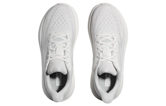 (WMNS) HOKA ONE ONE Clifton 9 Wide 'Triple White' 1132211-WWH - KICKS CREW