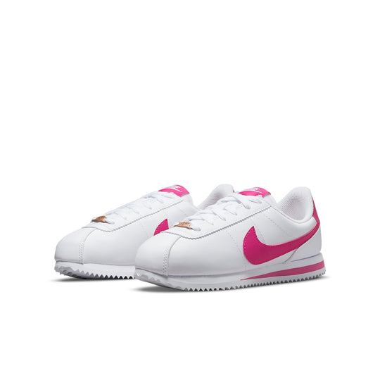 nike cortez pink and white