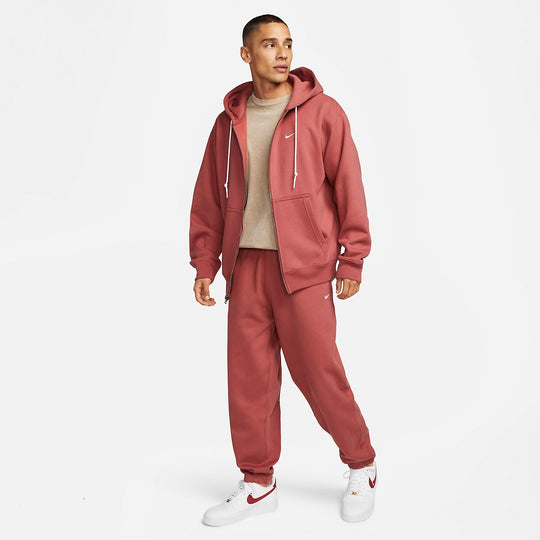 Nike NRG Solo Swoosh Fleece Hoodie 'Red' DR0404-691 - KICKS CREW