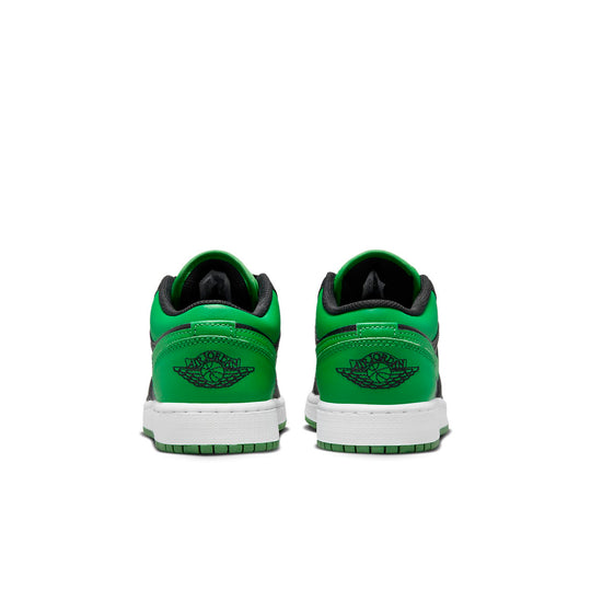 (GS) Air Jordan 1 Low 'Black & Lucky Green' 553560-065