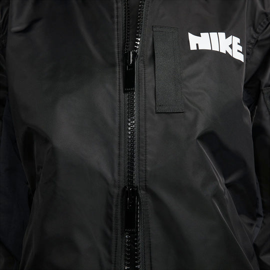 (WMNS) Nike x Sacai Layered Bomber Jacket 'Black' CV5686-010