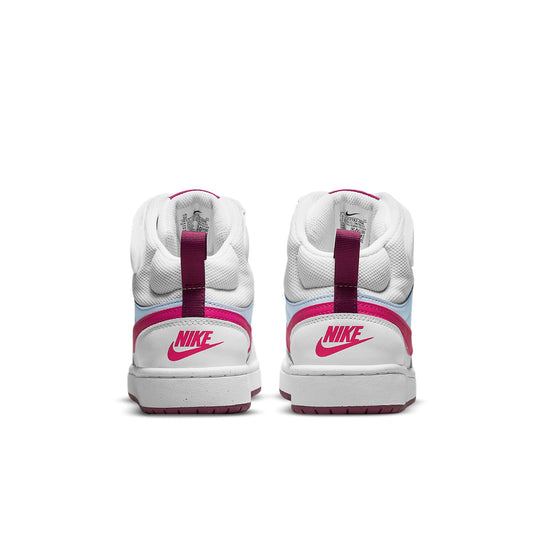 GS) Nike Court Borough Mid 2 'White Sangria Pink Prime' CD7782-006 