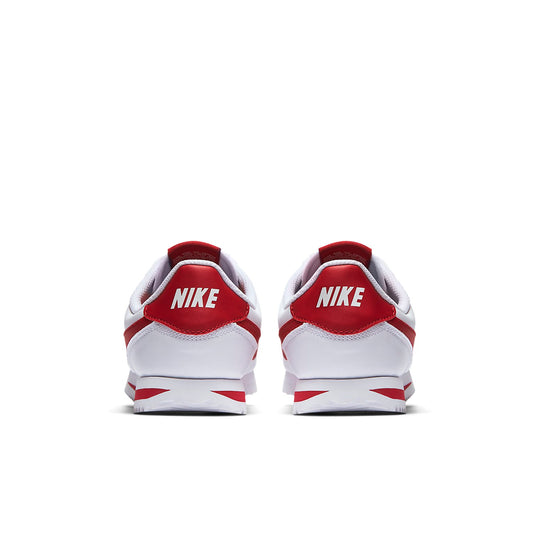 (GS) Nike Cortez Basic SL 'White Gym Red' 904764-101 - KICKS CREW