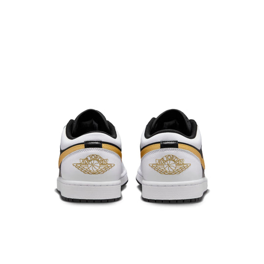 Air Jordan 1 Low 'White Black Metallic Gold Swoosh' 553558-172