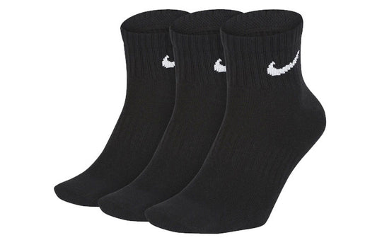 Nike Everyday Lightweight Mid Tops Sports Training Socks Unisex Black ...