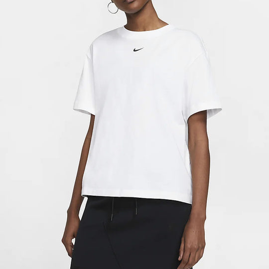 (WMNS) Nike Sportswear Essentials Embroidery Logo 'White' CT2587-100 ...