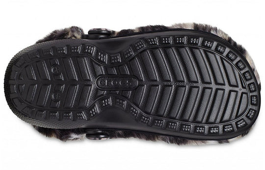 (WMNS) Crocs Classic Fur Sure 'Lined Animal Oreo' 207303-0C4