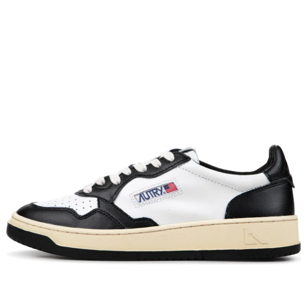 Autry Medalist Low Leather 'Black White' AULM-WB01 - KICKS CREW