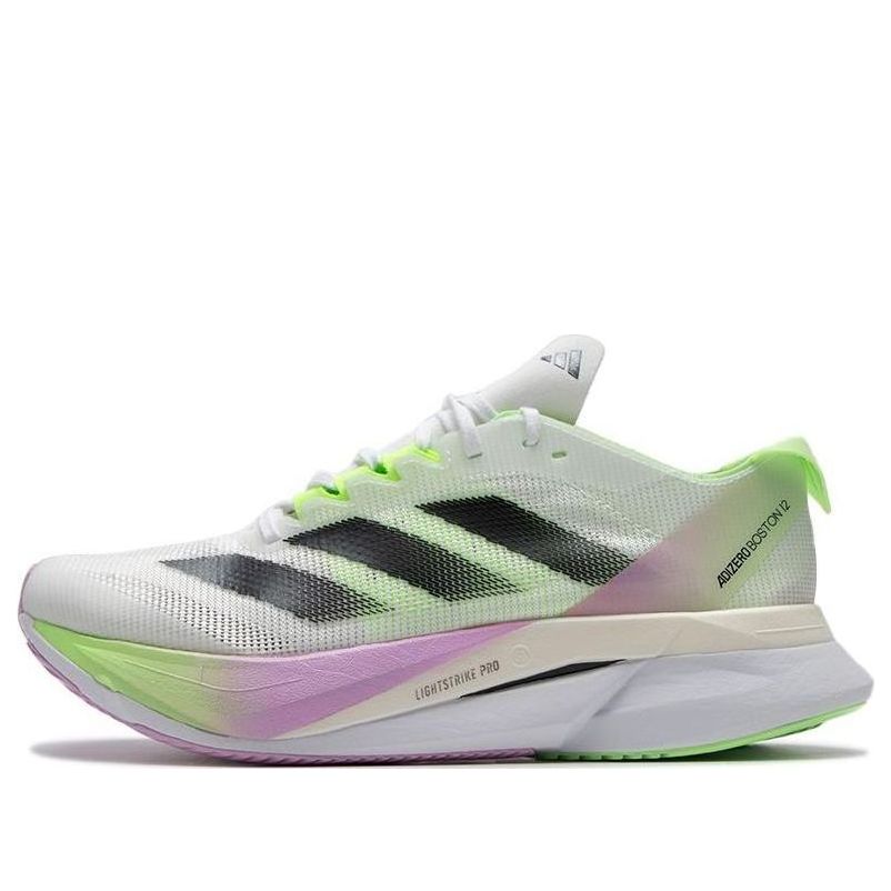 (WMNS) adidas Adizero Boston 12 'White Green' IG3328 - KICKS CREW