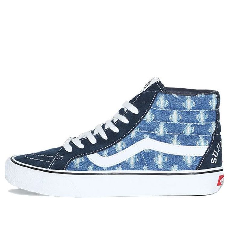 Vans Supreme x SK8-HI 'Blue Hole Punch Denim' VN0A38Z32DD - KICKS CREW