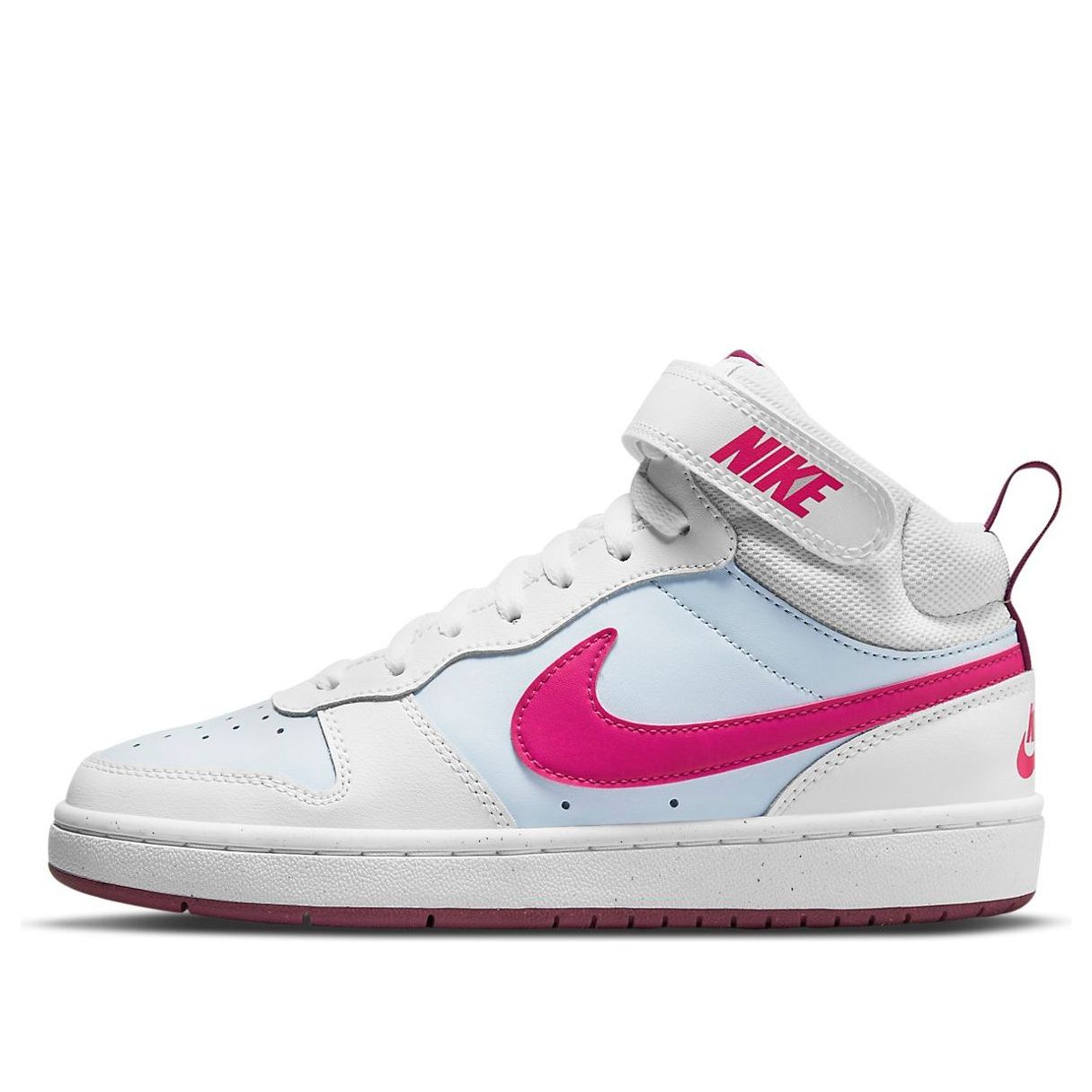 (GS) Nike Court Borough Mid 2 'White Sangria Pink Prime' CD7782-006