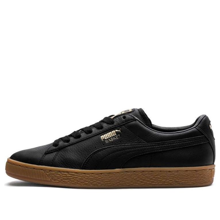 PUMA Basket Classic Gum Deluxe Sneakers Black/Brown 366612-01-KICKS CREW