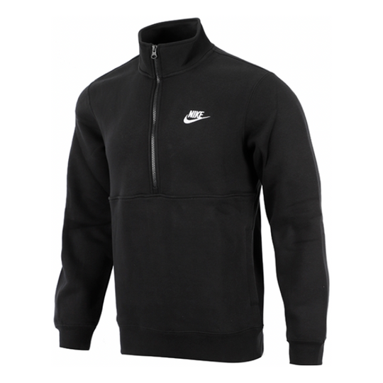 Nike Sportswear Club Half Zip Top 'Black' DD4733-011