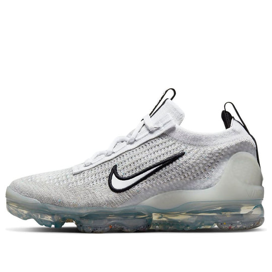 (GS) Nike Air VaporMax 2021 Flyknit 'White Metallic Silver' DB1550-100 ...