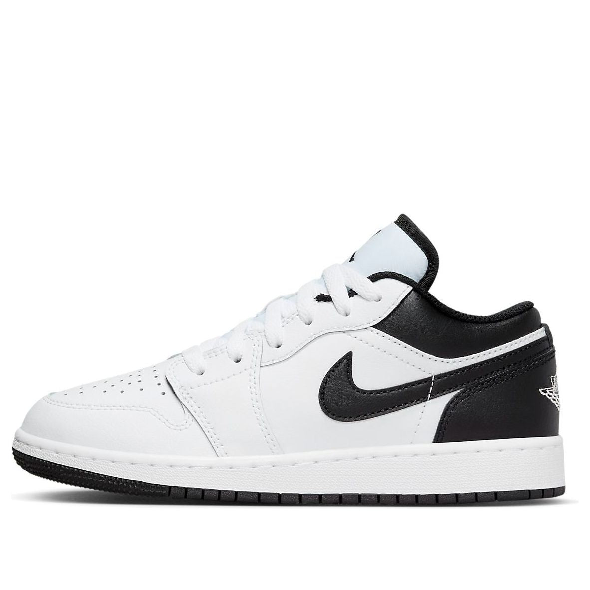 (GS) Air Jordan 1 Low 'White Black' 553560-132 - KICKS CREW