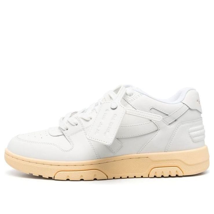 Off-White Out Of Office Lace-Up Sneakers 'White Yellow' OMIA189F23LEA0 ...