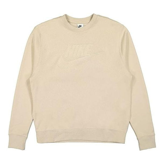 Nike Club Fleece French Terry Crew 'Beige' DQ4583-206 - KICKS CREW