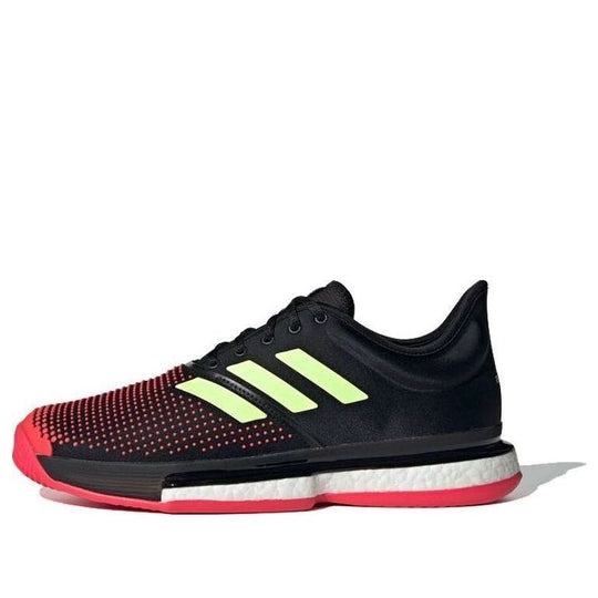 adidas SoleCourt 'Black Yellow Red' AH2131