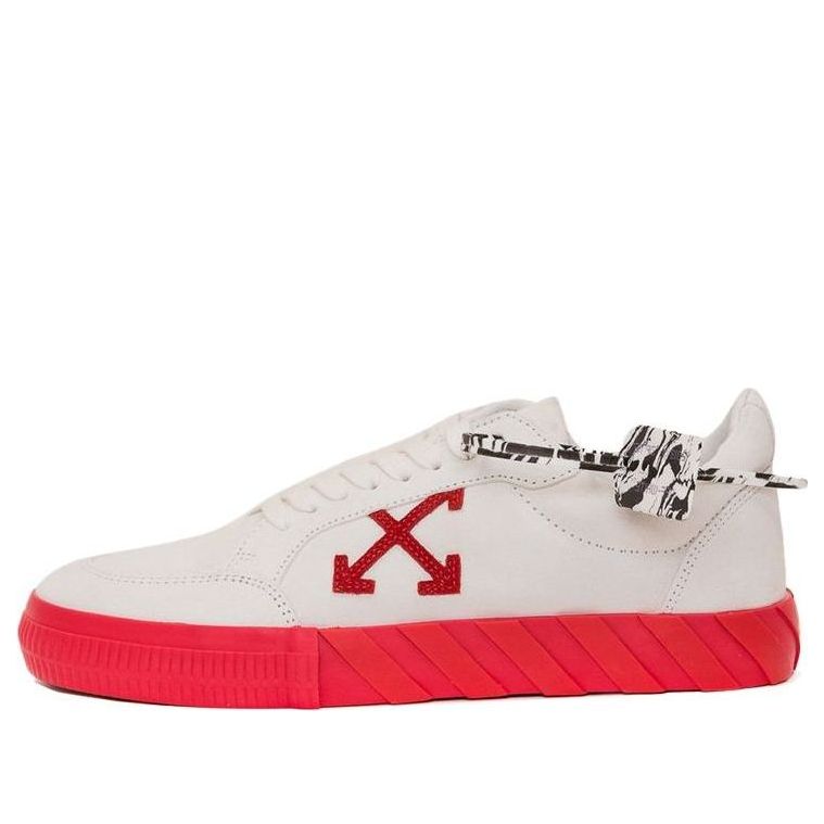 OFF-WHITE Vulcanized Low 'White Red' OMIA085F20LEA0050125 - KICKS CREW