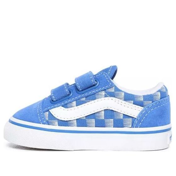 Vans Edge Old Skool V Toddles/Infants Blue/White Chess Board VN0A38JN0 ...