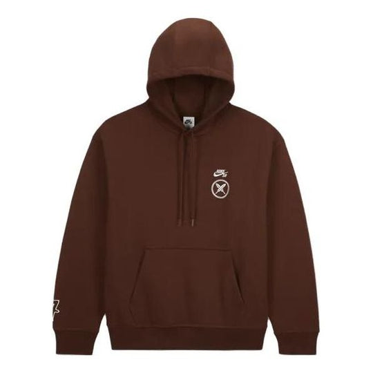 Nike SB x Yuto Skateboard Fleece Pullover 'Brown' FN0552-259