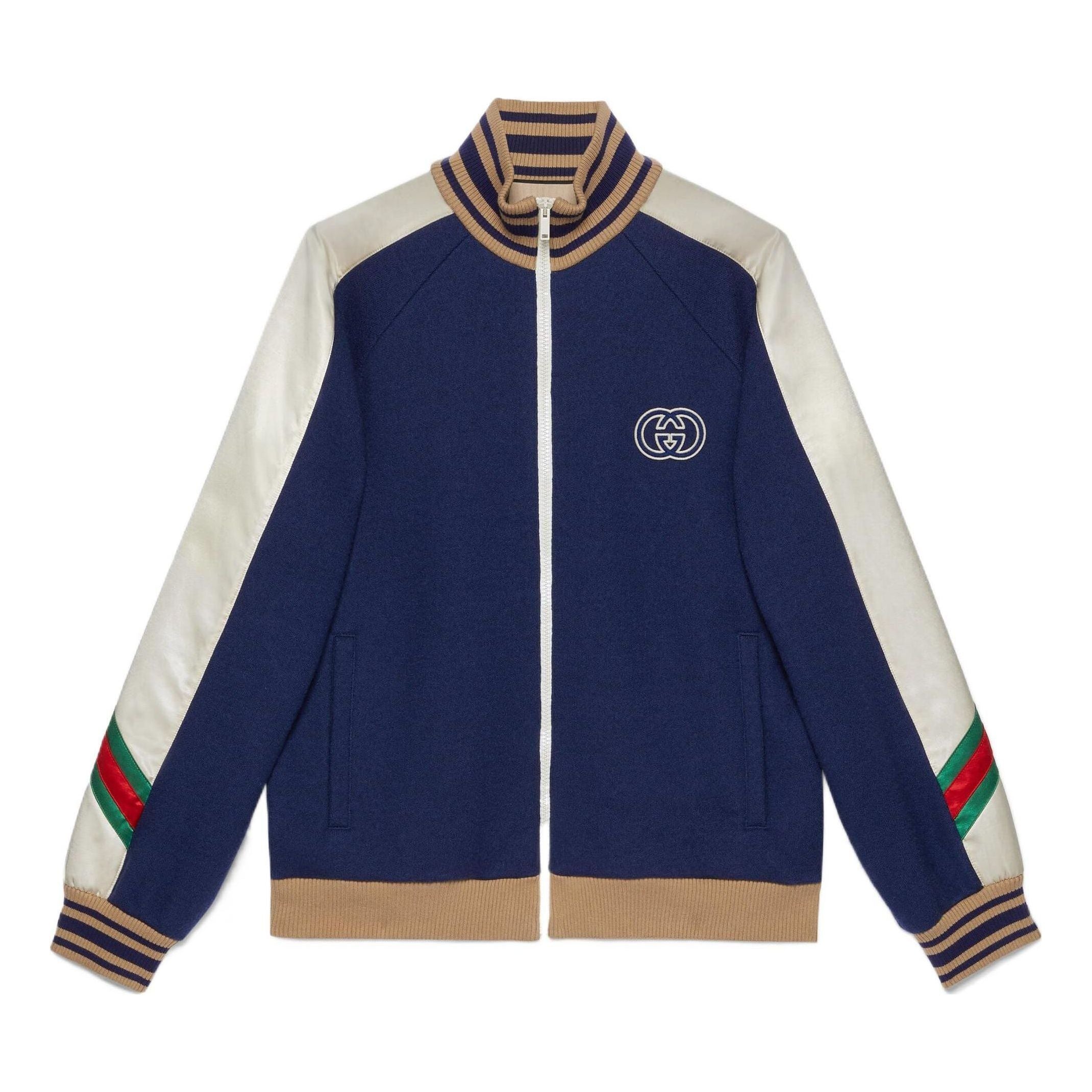 Gucci Wool Jersey Zip Jacket 'Blue' 706418-XJET0-4030