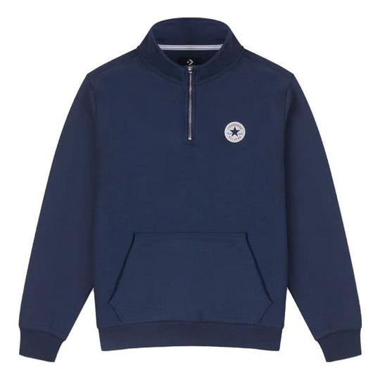 Converse All Star Retro Quarter Zip Sweater 'Navy' 10025910-A01-KICKS CREW