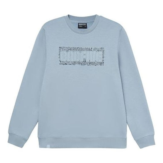 Li-Ning BadFive Logo Sweatshirt 'Light Blue' AWDR775-5