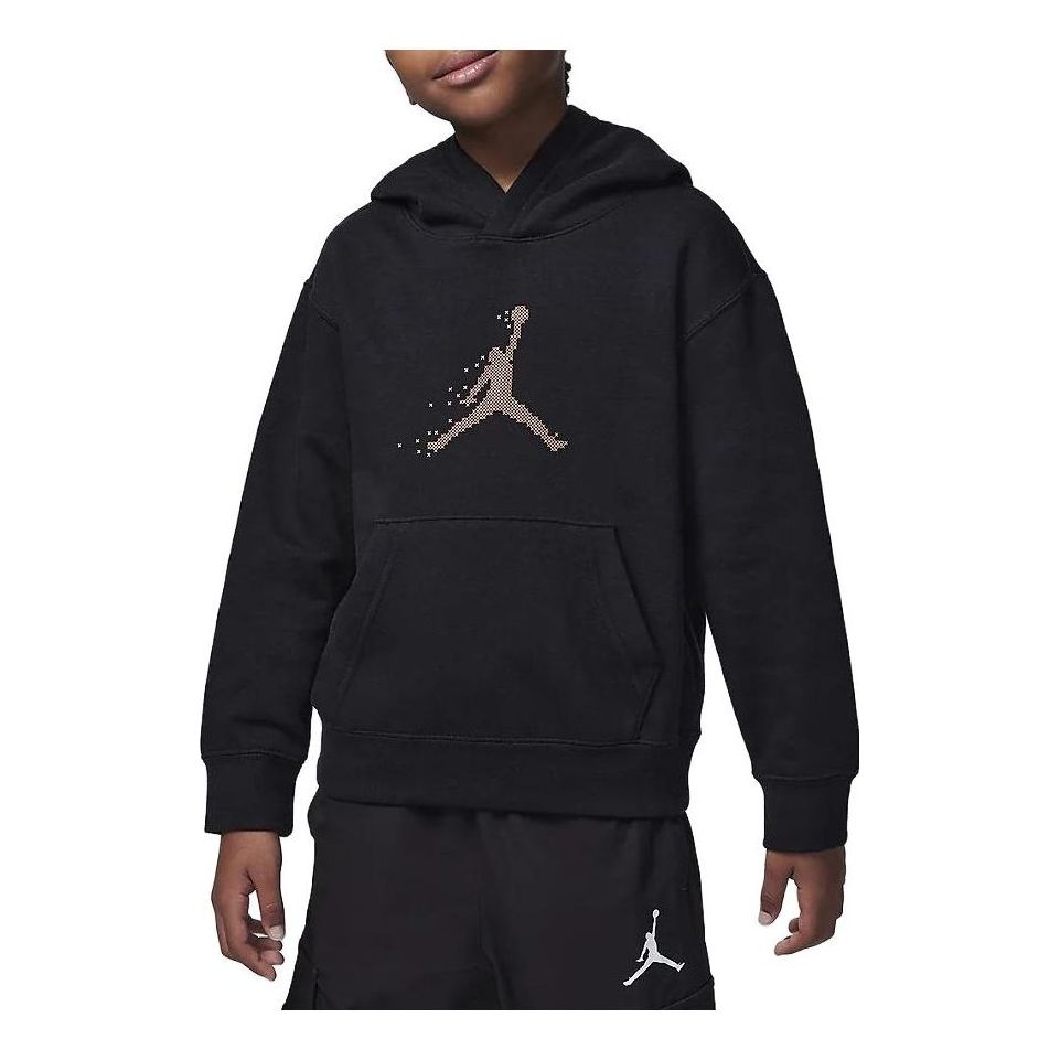 (PS) Air Jordan Holiday Logo Hoodie 'Black' FV5651-010 - KICKS CREW