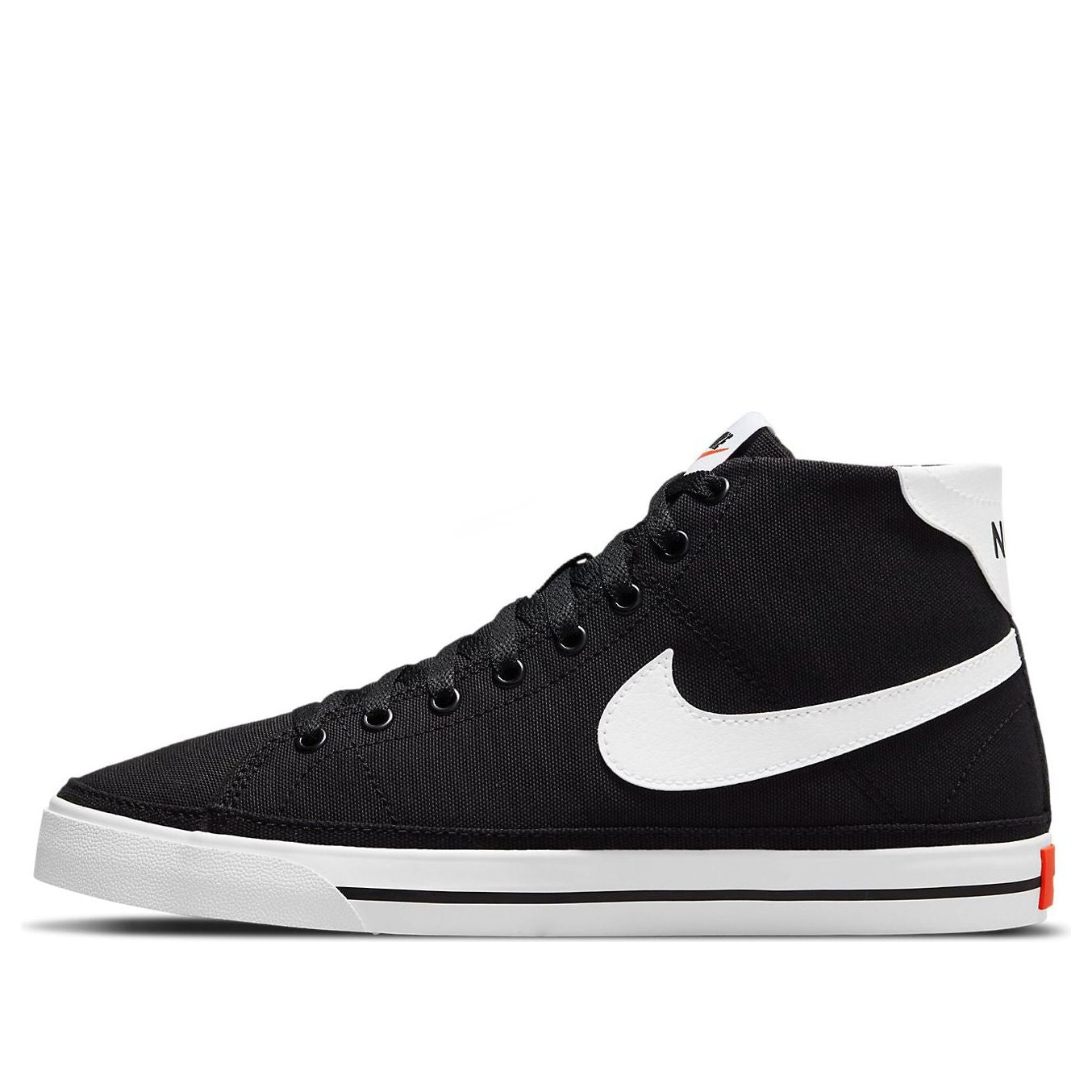 (WMNS) Nike Court Legacy Canvas Mid 'Black White Orange' DD0161-001 ...