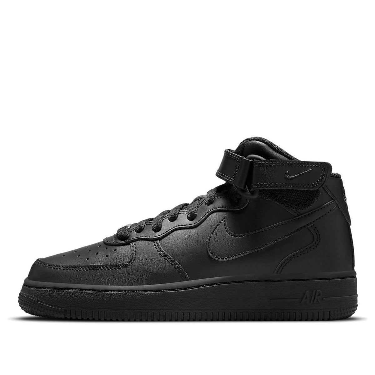 (GS) Nike Air Force 1 Mid LE 'Triple Black' DH2933-001 - KICKS CREW