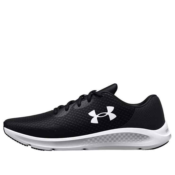 Under Armour Charged Pursuit 3 4E Wide 'Black White' 3025801-001 ...