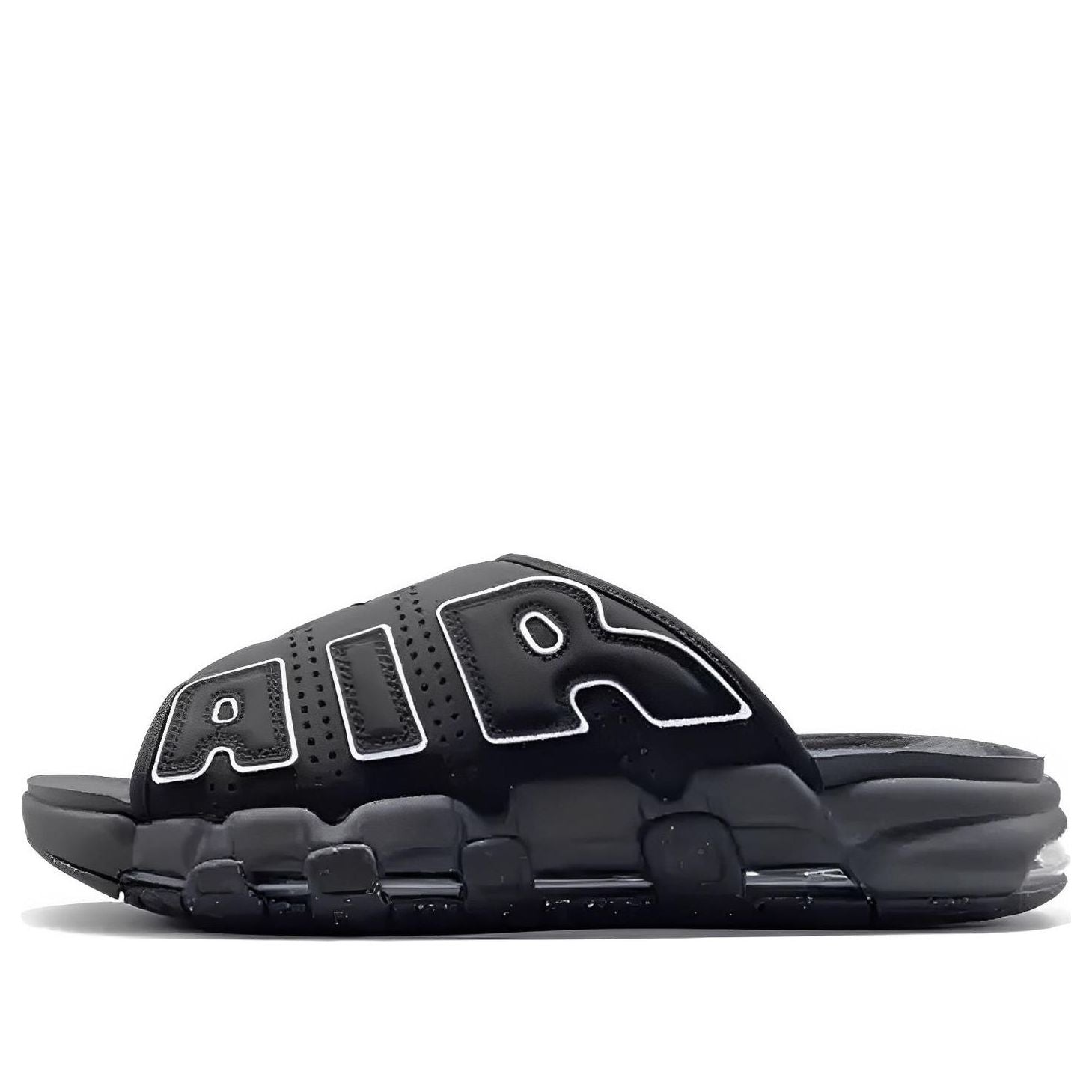 Nike Air More Uptempo Slide 'OG Black White' DV2132-001 - KICKS CREW