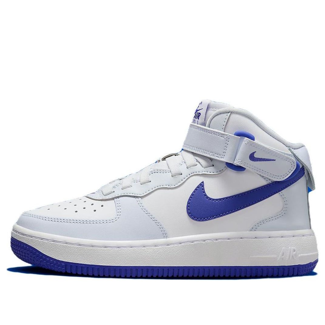 (GS) Nike Air Force 1 Mid EasyOn 'White Royal' FN1193-001 - KICKS CREW