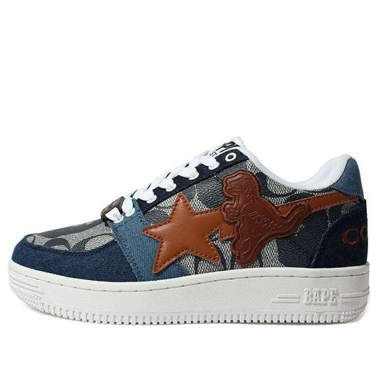 A BATHING APE x Coach Bape Sta Low 'Denim' 1H74-191-901-BLUE