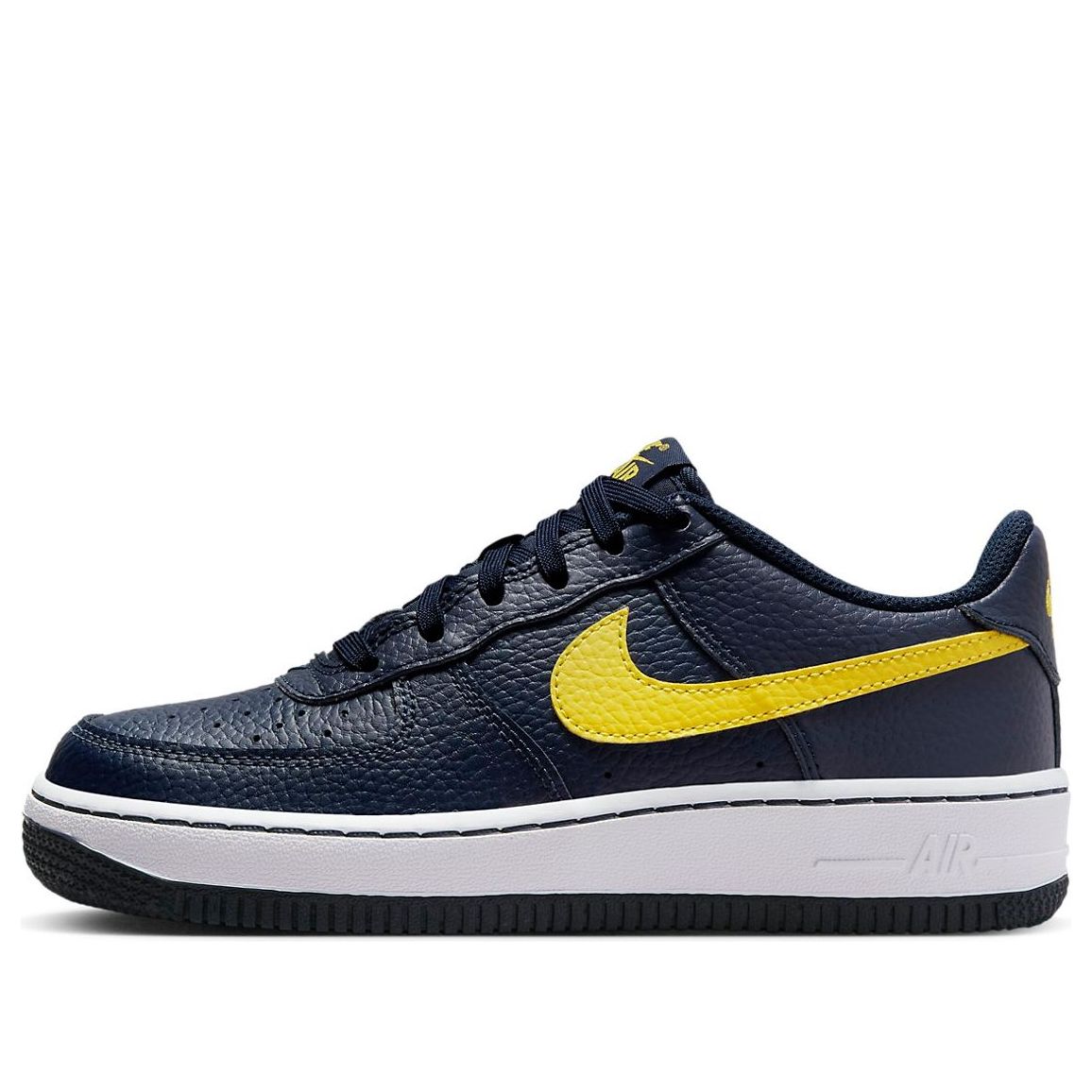 (GS) Nike Air Force 1 Low 'Black Yellow' DV7762-400 - KICKS CREW