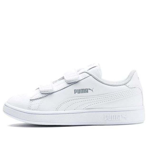 (PS) PUMA Smash v2 Leather 'Triple White' 365173-02 - KICKS CREW